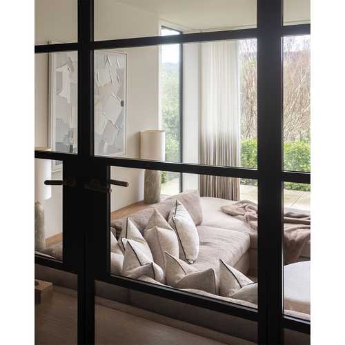 Has anyone else found losing that extra hour in bed disproportionately exhausting? 😴 I might need a cheeky caffeine fix so I can stay awake to watch the last episode of Adolescence. Then it's back onto White Lotus. I also get disproportionately excited about a night on the sofa. 

A little peek through these crittall doors into our client's sunken snug area. The lower-level gives the feeling of being nestled, whilst remaining connected to the garden and river beyond. Caffeine wouldn't even keep me awake snuggling here 😌

#sunkenlivingroom
#calminginteriordesign
#internalcrittaldoors
#interiordesignilkley
#liftingthelid
#hitchcockspiersdesign